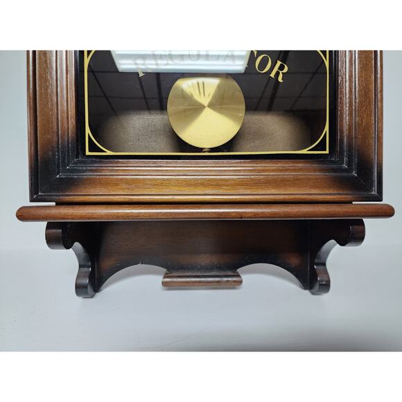31 Day Regulator Clock - Etsy Vintage Elgin Regulator 31 Day Clock Wood Case Brass Pendulum Chimes w/ Key
